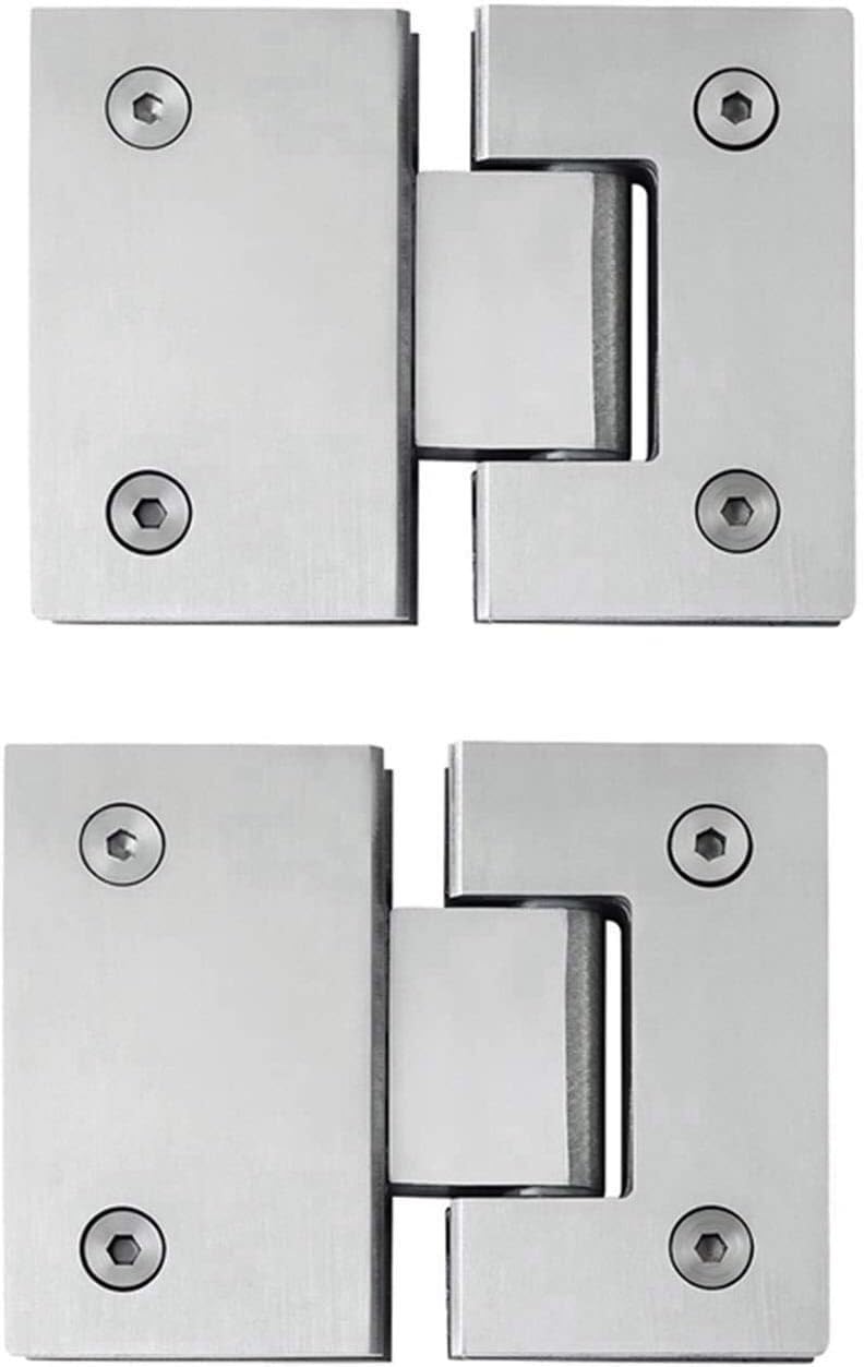 Kuayeocf One Color Hinges 2Pcs Heavy Duty 180 Degree Glass Door Cupboard,Shower Doors Hinge Replacement Parts