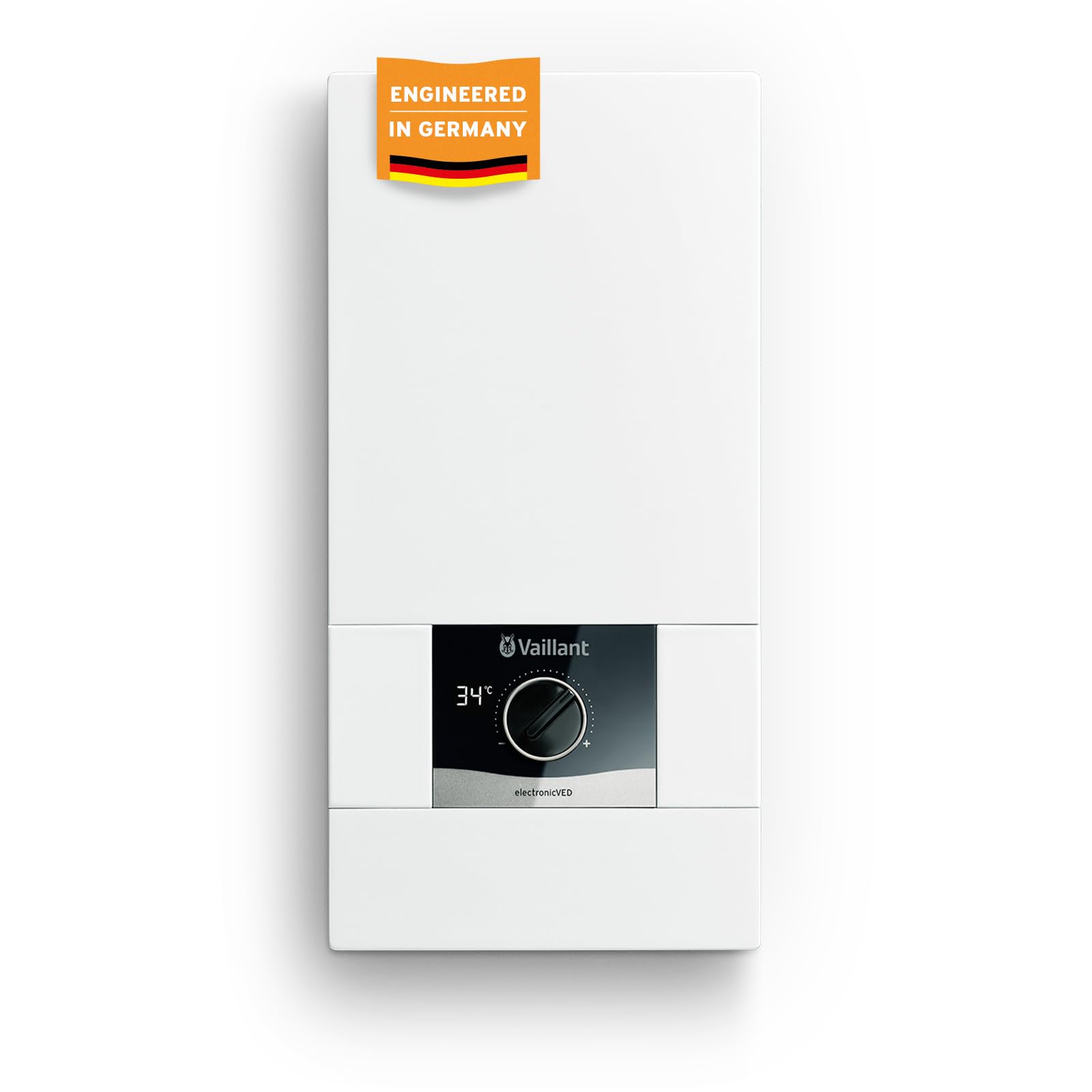 Vaillant Calentador de agua electrónico VED E 18/​8, resistente a la presión, 18 kW, 400 V, temperatura de salida precisa, regulable sin niveles, pantalla digital, 0010023777