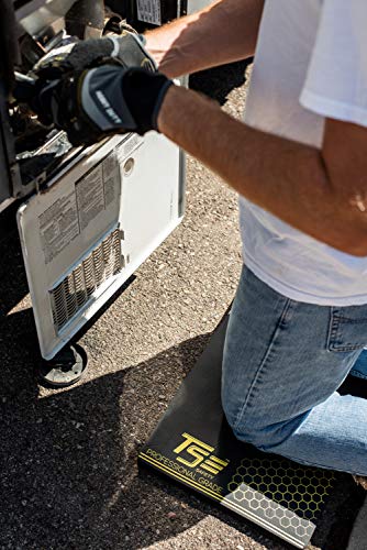 TSE Safety True Flex Protective Kneeling Pad, Premium Quality Neoprene Pad, Heavy Duty Stabilization, Easy to Carry Handle, Comfortable Ergonomic Design Kneeling Mat,Black 13.5 inches x 20 inches