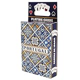 Gift Souvenirs Traditional Portugal Themed Playing Cards - 54 Unique Photos - Azulejo Pattern Box - Ideal for Collectors & Card Enthusiasts