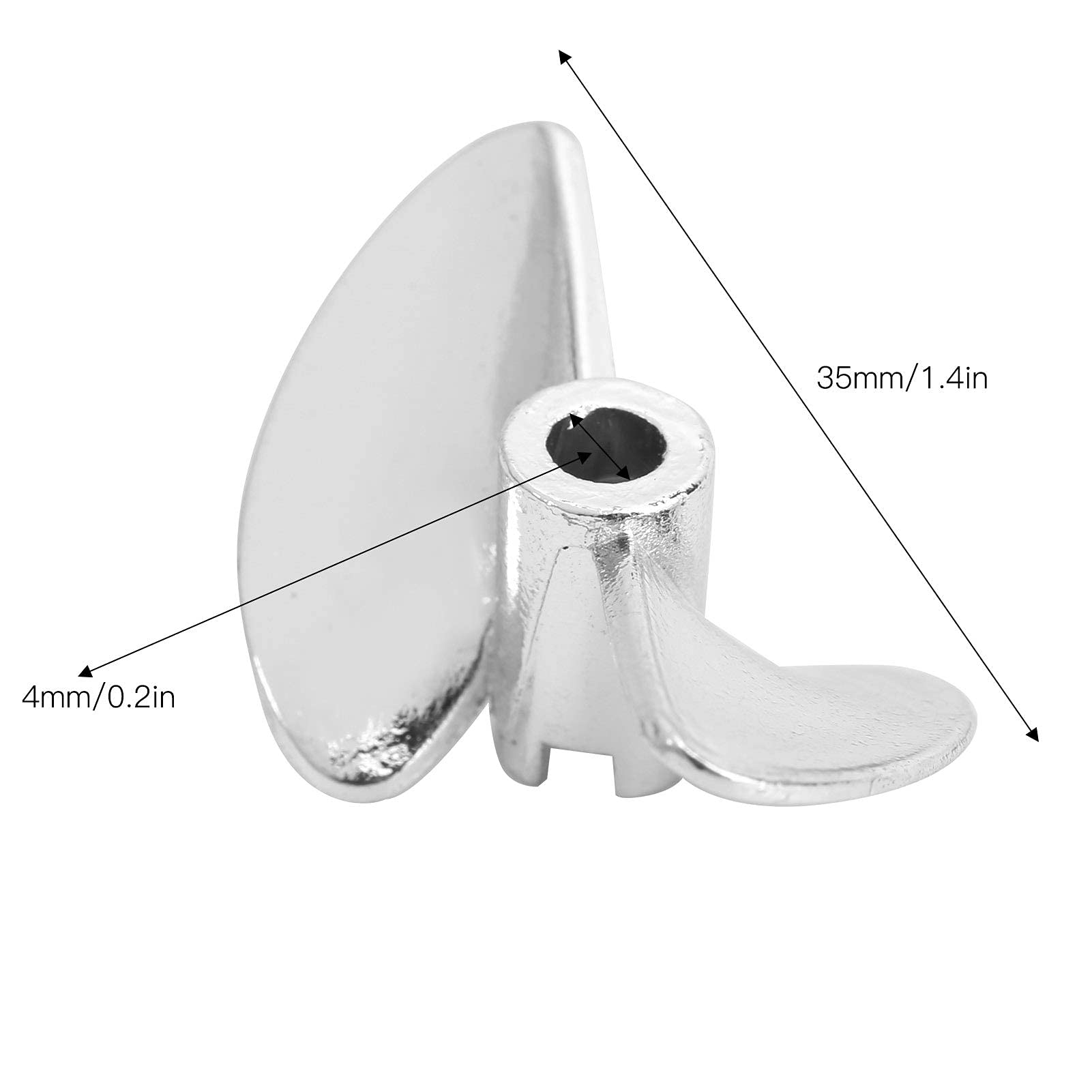 Hélice Bateau RC 35mm 2 Pales Alliage Aluminium - Compatible FeiLun FT016 FT007 Jaune