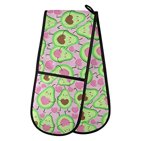 YOUJUNER Valentine's Day Avocado Oven Gloves Cover