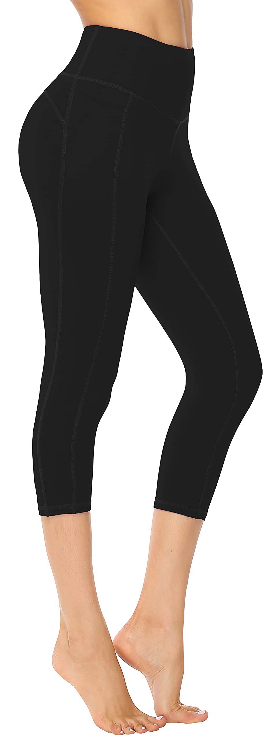 Persit Damen Sport Leggins mit Taschen, Blickdicht Sporthose Yogahose Streetwear