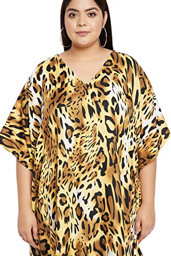 Image of Oussum Women Kaftan Plus Size Polyester Summer Lightweight Caftan Swimsuit Cover Ups Maxi African Mumu Lounge House Dress