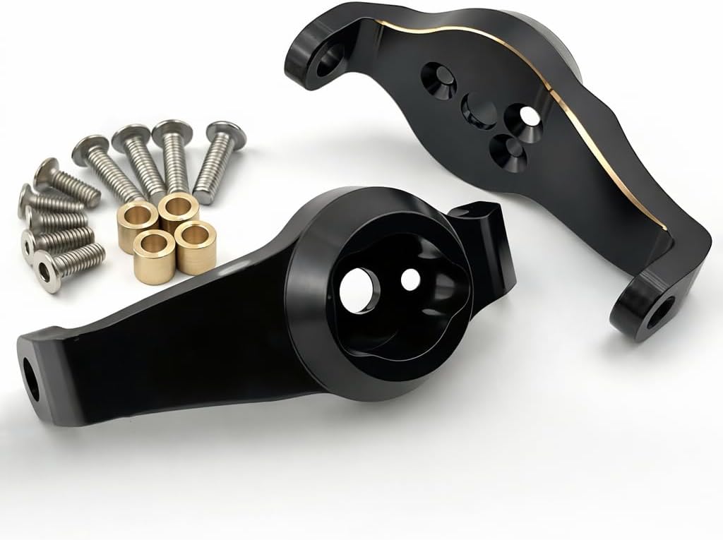 Brass LCG Caster Blocks (Left & Right) for 1/10 RC Crawler Portal Axle, Heavy Counterweight Upgrade