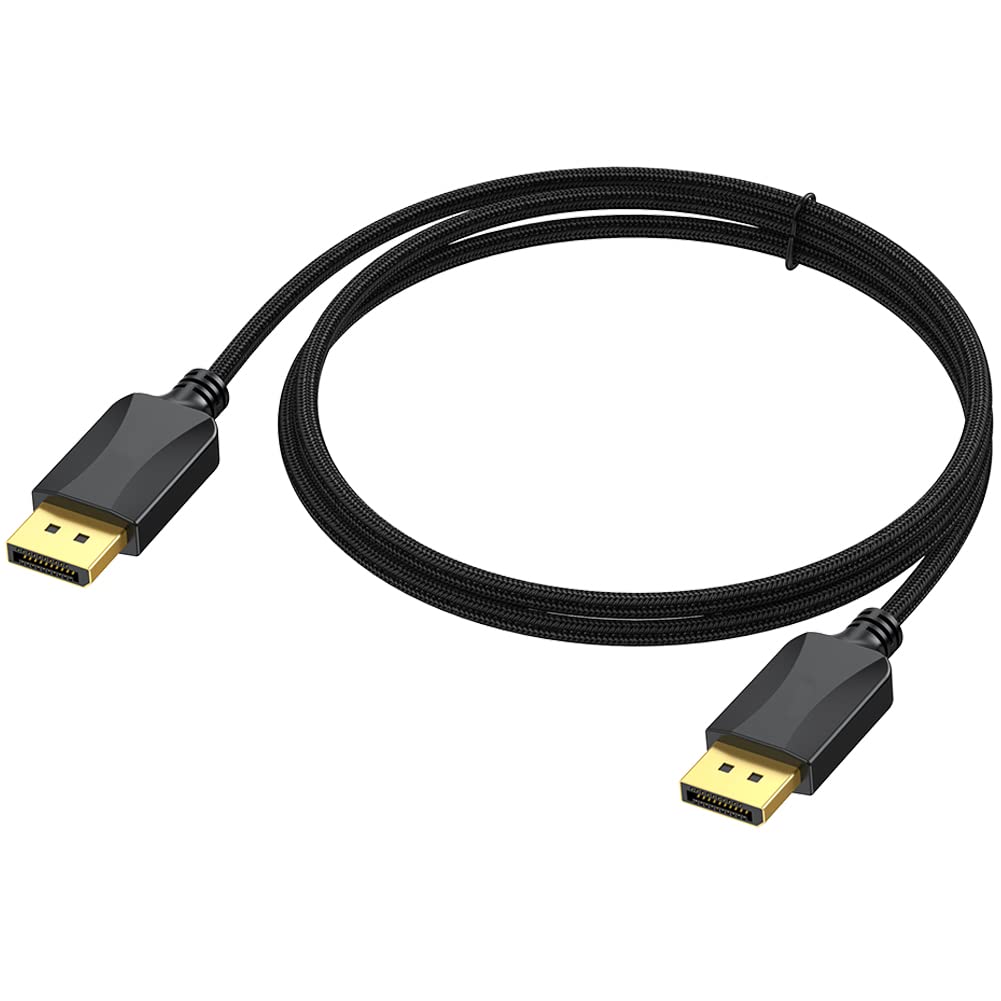 Cavo DisplayPort, confezione da 20, 1,8 m, cavo sottile DP a DP 1.2, [4K a 60Hz, 2K a 165Hz, 2K a 144Hz] Cavo intrecciato per computer, laptop, docking station monitor e altro ancora
