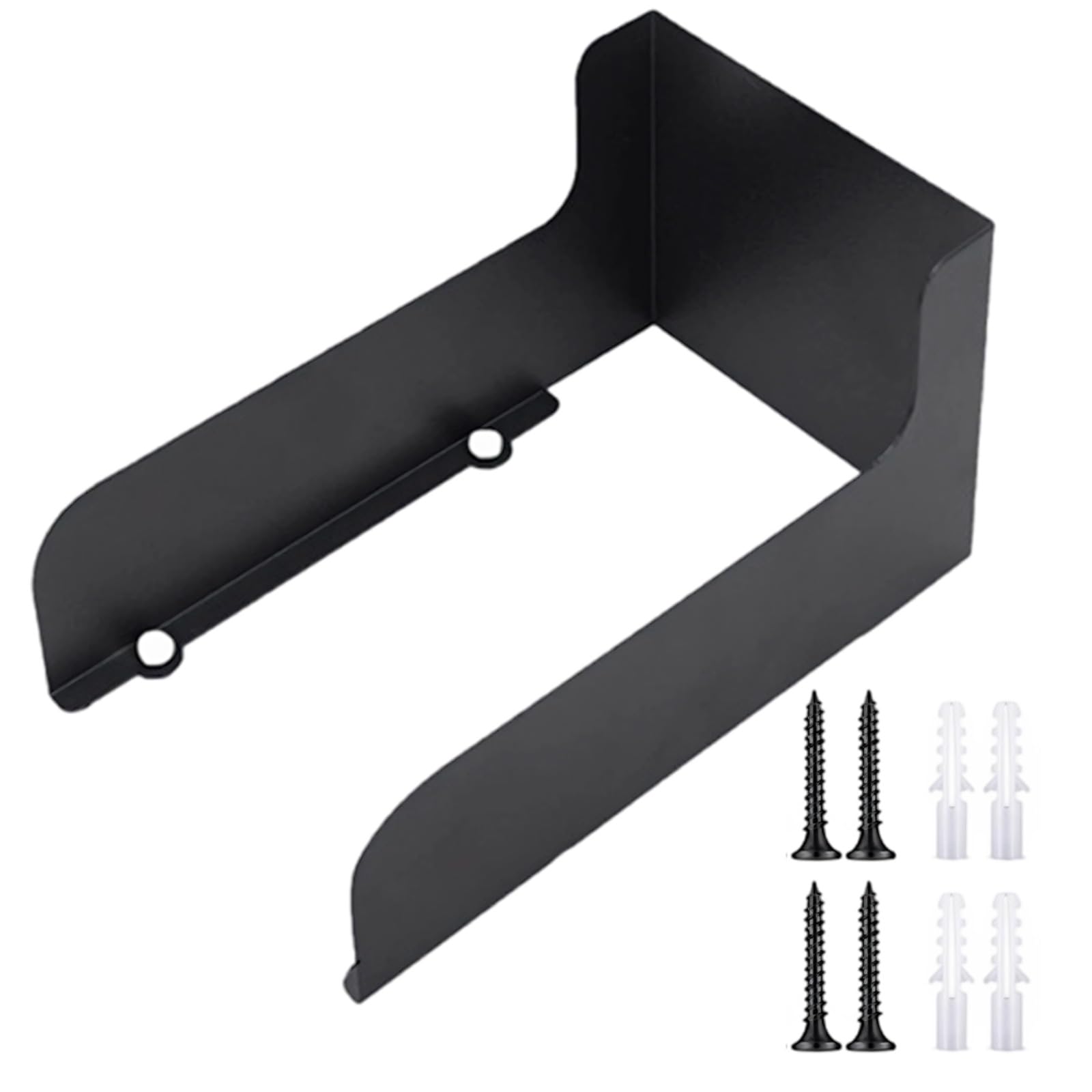 Packool Black Metal Band Doorbell Rain Cover, Weather Protection Cover for Video Doorbell, Galvanized Iron Anti-Rust Doorbell Sun Shield with Mounting Screws & Anchors Kit