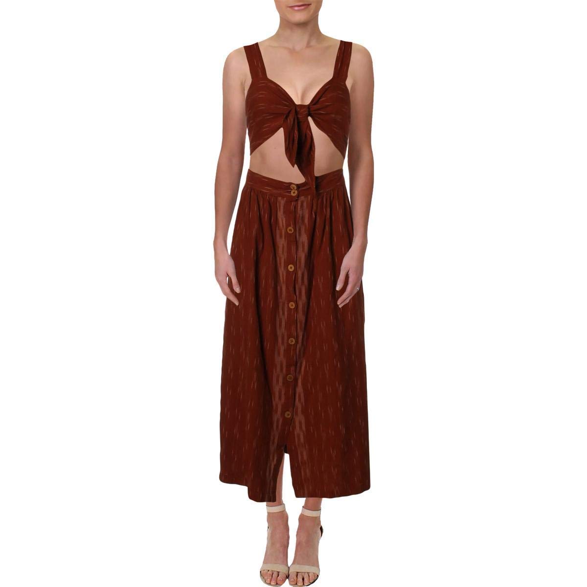 knee length dresses for ladies Baltic Born Womens Colette Sweetheart Midi Dress | Cinnamon main image 1