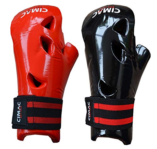 Cimac Dipped Foam Punch Martial Arts Kickboxing Taekwondo Semi Contact Kids Adults Gloves (Red, S)