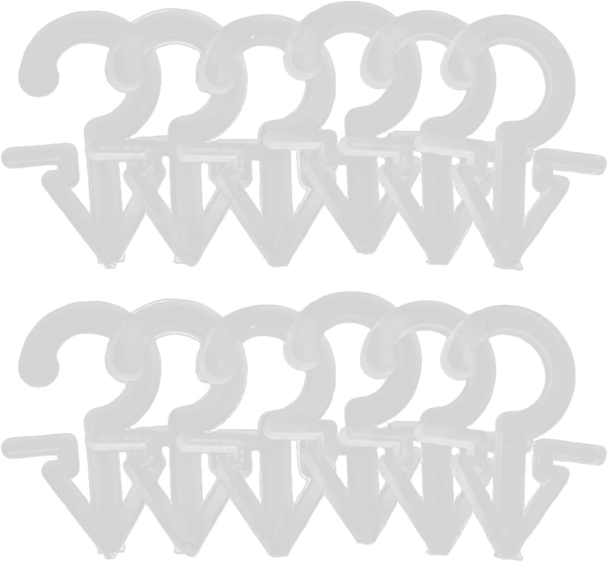 ULTECHNOVO Sock Display Hooks 200Pcs Plastic Retail Hanging Hooks for Socks Hat Gloves Underwear Display Organizer Easy Installation