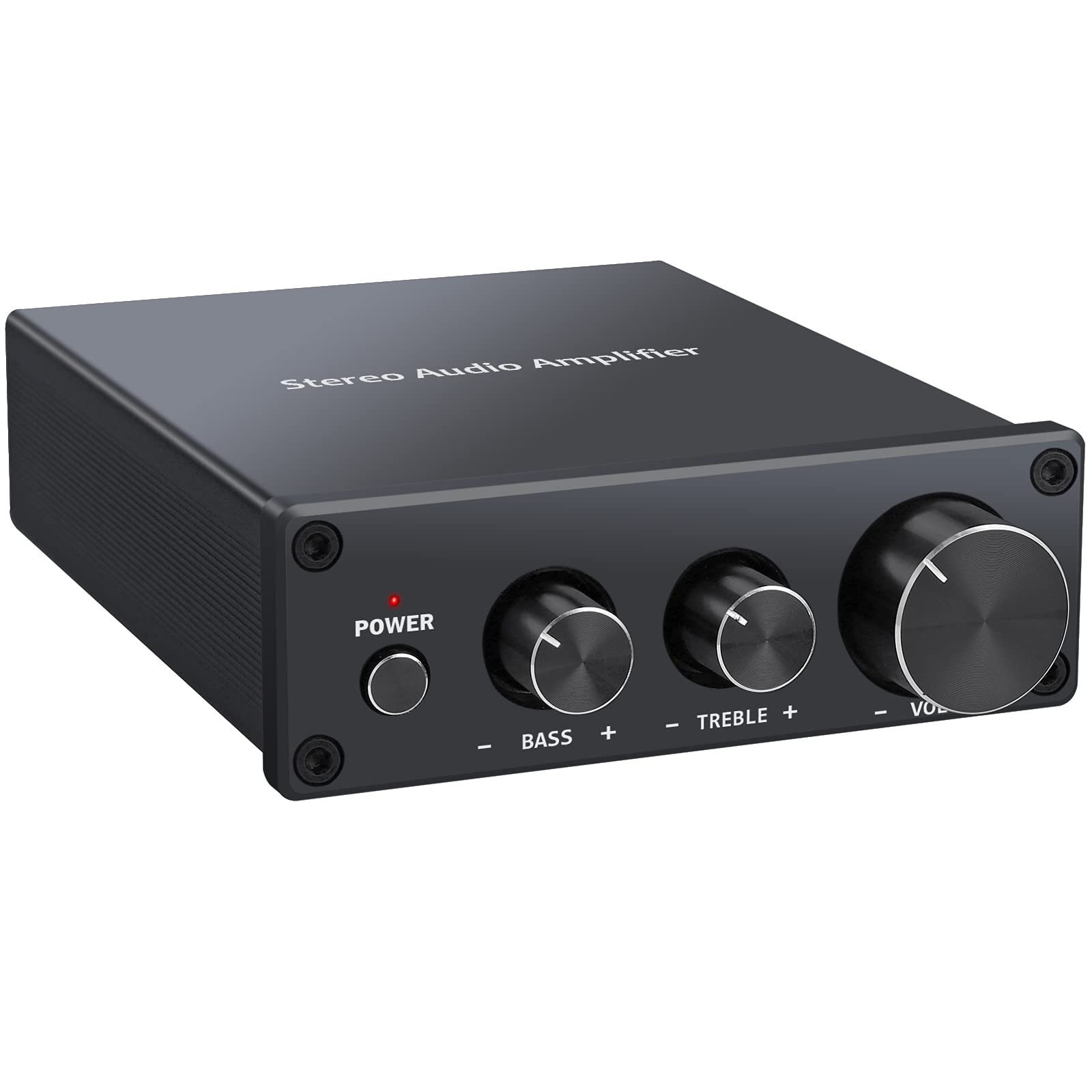 PROZOR HIFI Amplifier 2 Channel Stereo Amplifier with 8 Speaker Banana Plug Bass And Treble Control Mini Integrated Amplifier Speaker 50W X 2 for Home Speakers