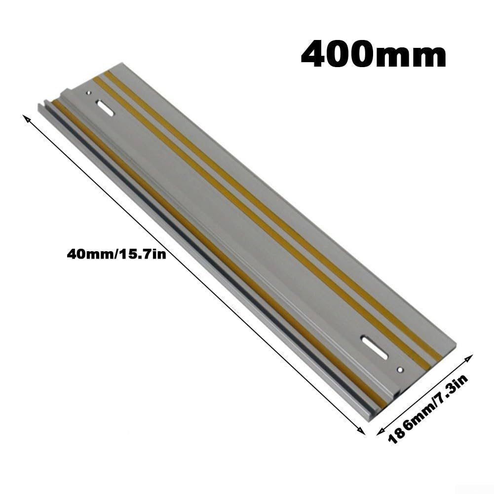 Eawfgtuw Binario di guida, accessorio per sega circolare, guida in alluminio, 2 x 1000 mm, compatibile con sega ad immersione e sega circolare portatile, per tagli precisi e dritti (400 mm)