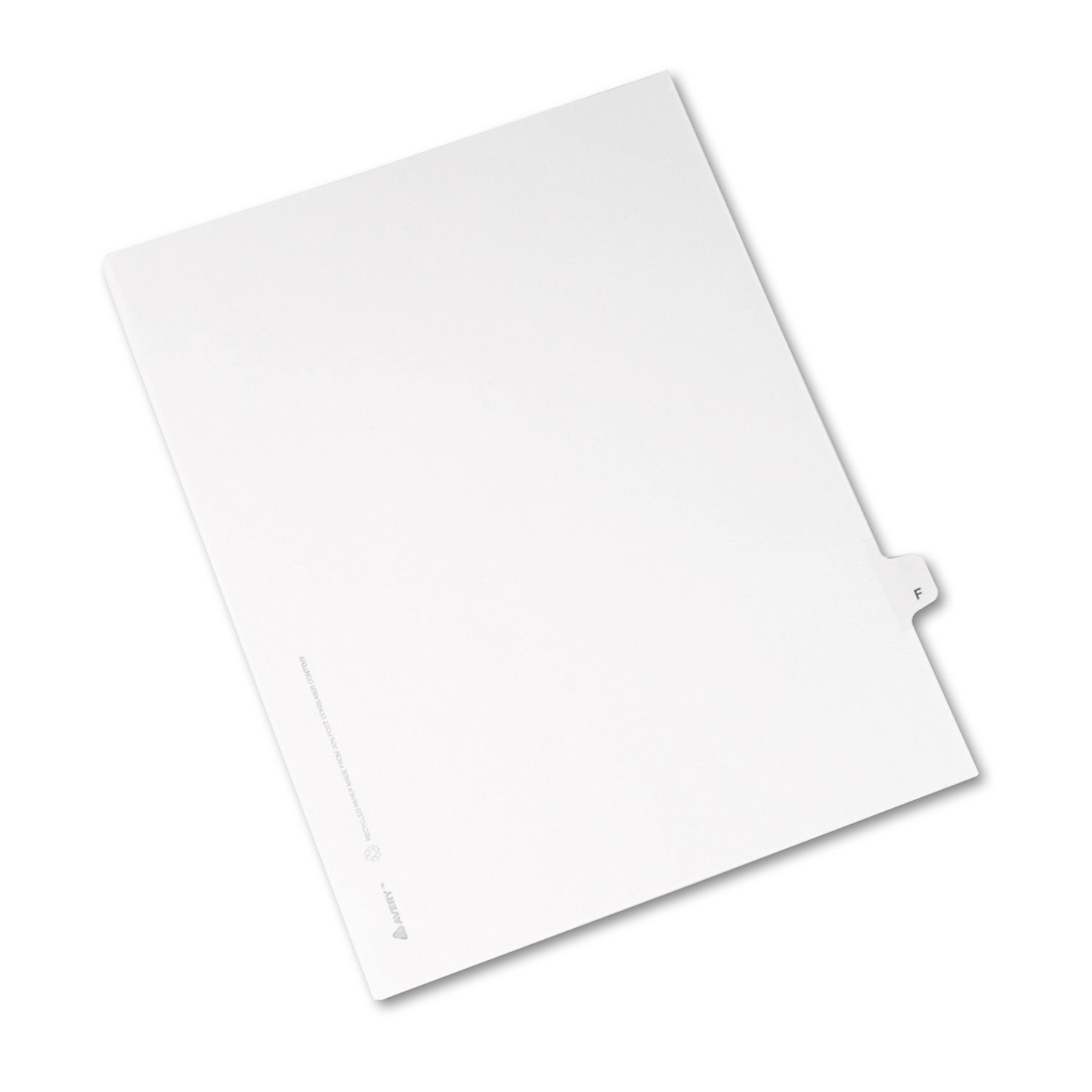 Avery 01406 Exhibit Side Tab Divider, Printed: F, Letter Size, White, 25/Pack - Image 2