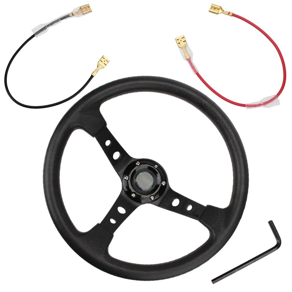 Volante da Corsa Universale,Volante Sportivo For auto da corsa Volante PU 14 pollici sportivo alla deriva universale
