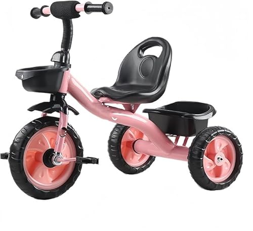 Zdaqian 子供用ペダルカー 子供用三輪車 子供のおもちゃの車 ベビーカー 自転車 手押し棒付き 組み立てが簡単 乗り物 おもちゃ 乗用玩具 屋内と屋外の使用に適しています 出産祝い 誕生日プレゼント 1-6歳の男の子と女の子 (クラシックホイール,c