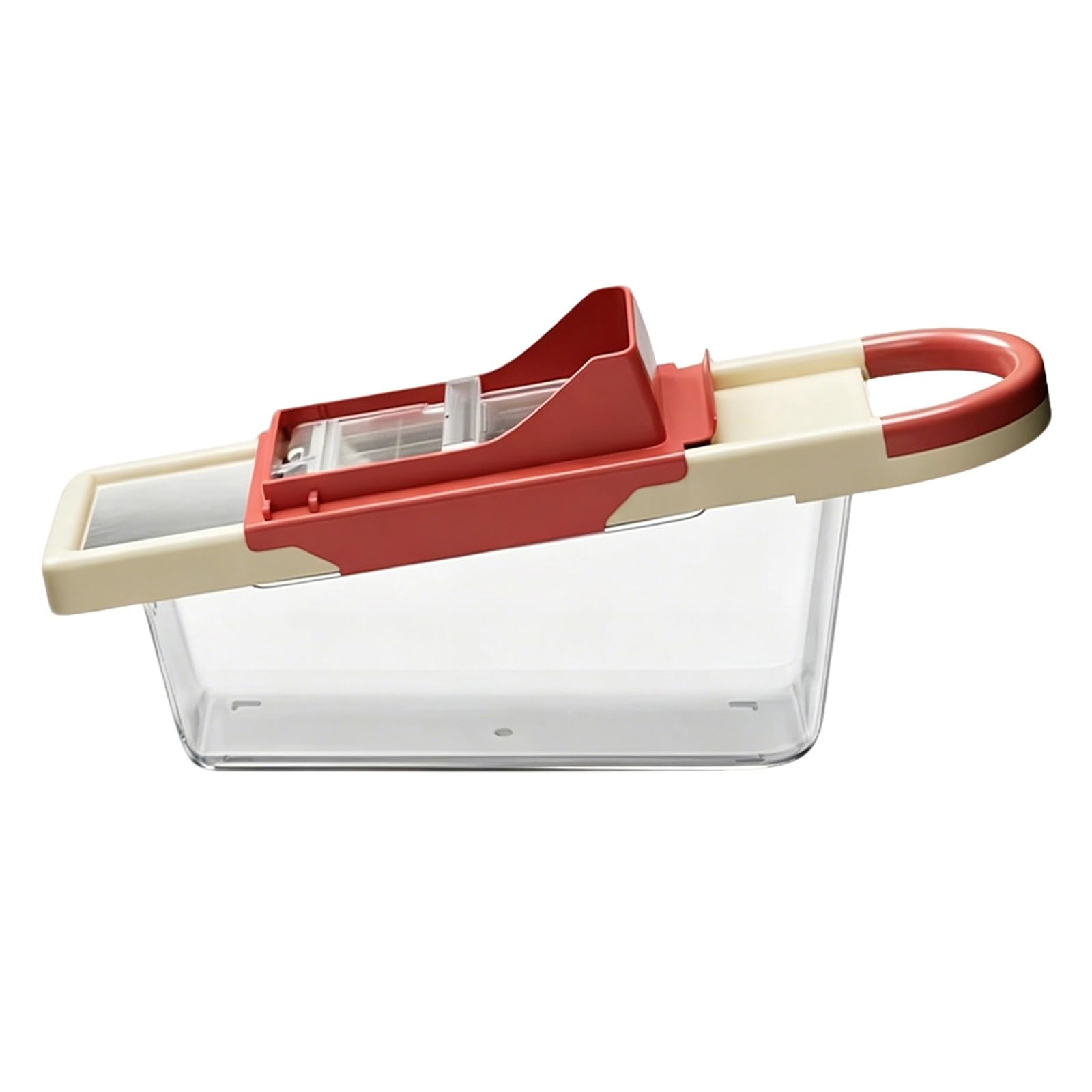 Multifuncional Cortador de Verdura Manual, Mandolina de Cocina Profesional con Recipiente, Protección Integral 360°, Patas Antideslizantes Que Garantizan Funcionamiento Estable
