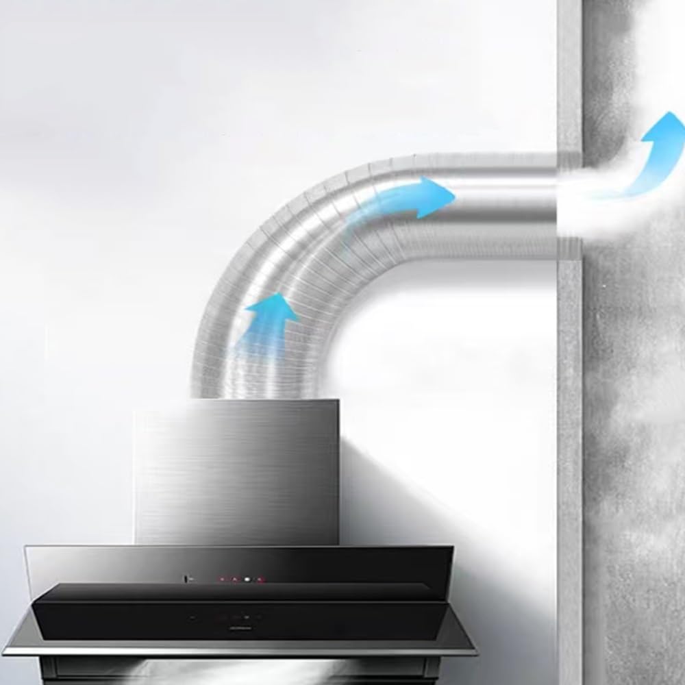 Manguera De Aire Aluminio Secadora Ø 150 160 180 200mm Tubo De Ventilación Flexible, Campana Extractora Conducto Climatización Ventilador(L 2m(6ft),Dia 300mm(12"))