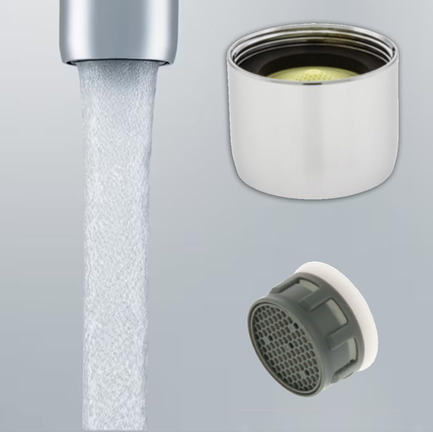 Economy Flow Aerator Standard & Junior Faucet Size Aerated Stream 1.0 gpm / 1.5 gpm Male, Female, Dual Thread 12 1200 5 (Green 1.5 gpm, Dual Thread Regular)