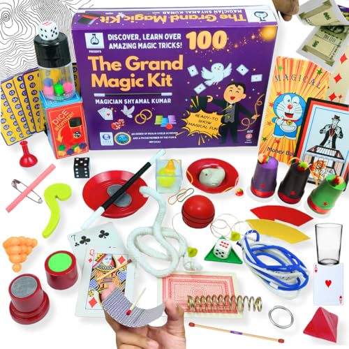 Image of The Grand Magic KIT-Best Magic Box for Kids 4+|100+ Tricks & Illusions|Fun & Educational Toys for Young Magicians|Easy-to-Learn Magic Set|Ultimate Gift for Birthday Parties,Multi Colour