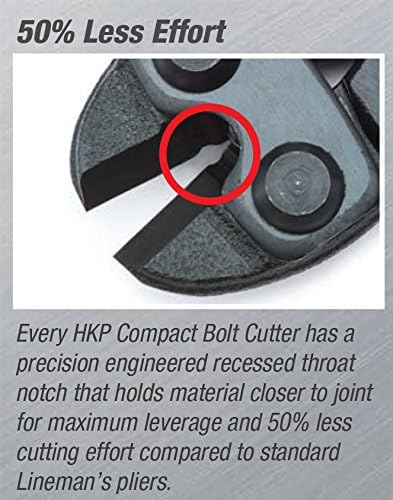 Miniatura 10 de HK Porter - Cortador de pernos compacto con cuchillas de corte central y asas sumergidas de plástico - 0890MC