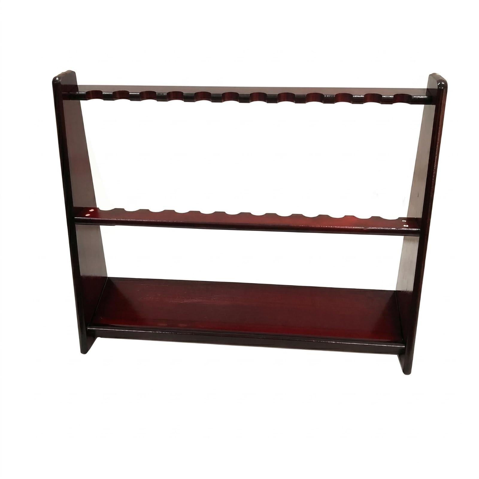 Porte-queues sur pied vertical trapezoïdal en bois pour billard