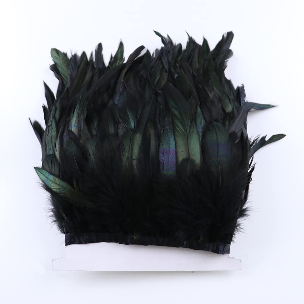 ZSUIQIN Feder Rock Schwarz - Taillenwickelrock Mit Fransen Für Partys & Karneval