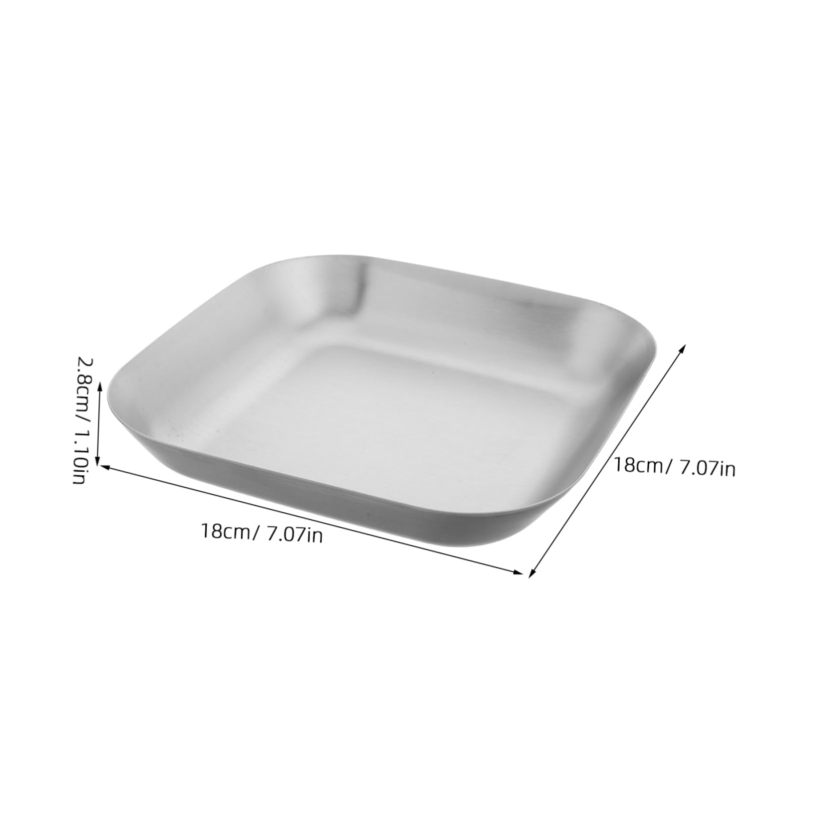 VICASKY Large Capacity Stainless Steel Plate: Bbq French Fries Fried Chicken Grilled Meat Plate Outdoor Camping Stainless Steel Serving Dish