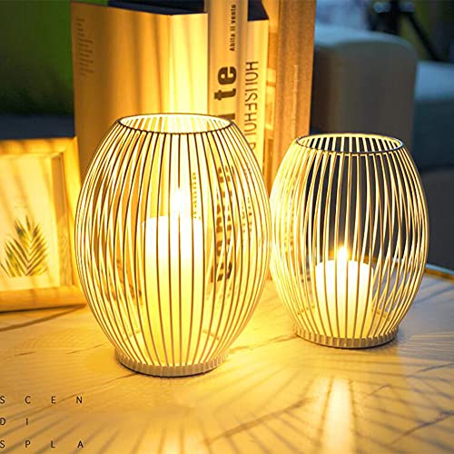 Queta 3 Pezzi Candelabro Lanterne Portacandele