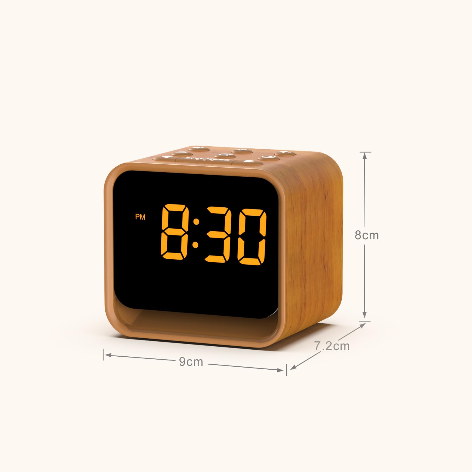 Reacher radio reloj despertador digital con FM, máquina de ruido blanco con 24 sonidos relajantes, 9 sonidos de alarma, brillo ajustable, luz nocturna de 7 colores, apagado automático y repetición