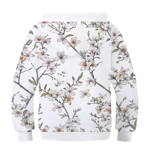 Sweat 3D fleurs colorées pour le collège pull léger ado 12-14 ans - 2