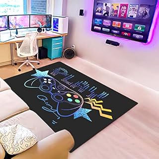 Gamer Area Rugs for Bedroom Boys Teens Kids Gaming Carpets All Saints' Day Gift for Kids Living Room Mat Home Decor Non-Slip Crystal Floor Polyester Gamer Decor Doormats - 40"x60"in