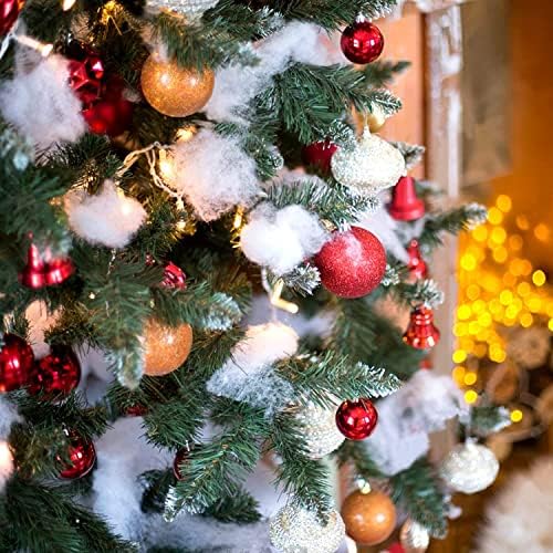 ESINO Christmas Fake Snow Decor,Fiber Artificial Snow, Fluffy Cotton Snow Indoor Fake Snow Blanket for Christmas Tree Winter Holiday Mantle Village Nativity Xmas Crafts Decoration (5.6 OZ)