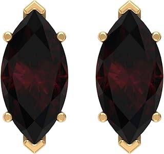 Orecchini a perno da donna, con solitario. Bottoni posteriori a vite 14K Oro massiccio Retro a vite