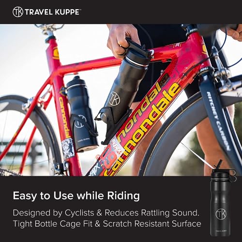 Botella de Agua para Bicicleta Aislada al Vacío de Acero Inoxidable 20oz Travel Kuppe TKC-001 miniatura 6