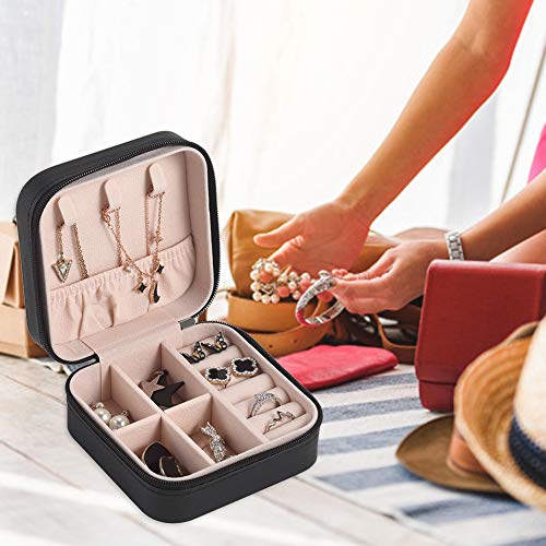 Yihao Travel Jewelry Box, Jewelry Storage Bag, Mini Retro Small Jewelry Box For Earrings, Necklaces, Jewelry Boxes,Black #TOP7