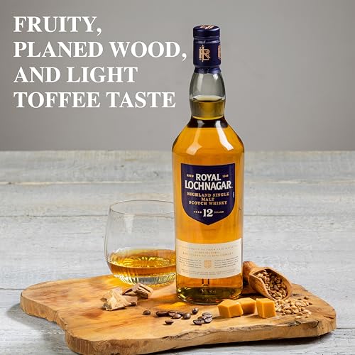 Royal Lochnagar 12 Jahre, Highland Single Malt Scotch Whisky, Aromatisch, aus dem schottischen Balmoral, 40% vol, 700ml Einzelflasche