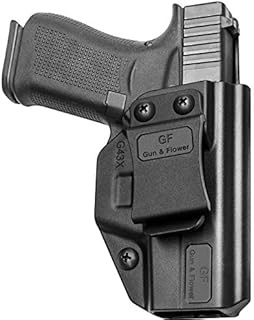 Compatible with Glock 43 G43x, Inside Waistband Carry Holster Compatible with G43 G43x Pistol, 9mm Gun Holster for Men/Women Adj. Cant & Retention, Polymer Fiber-Reinforced & Kydex Handmade Available