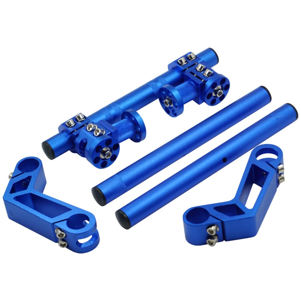 iSpchen Guidon Moto Café Racer Universel CNC - Bracelet Réglable pour Demi-Poignées