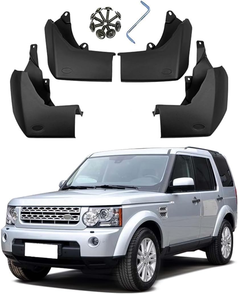 WeiYH No Drill Mud Flaps for Car Front Rear Wheel for Discovery 4 2009-2016