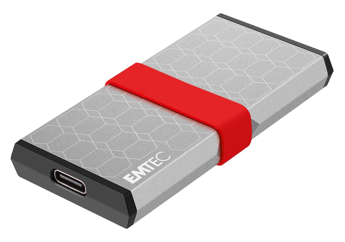 Emtec X205 Mini 1 Tb Usb TipO-C Usb 3.2 Gen 2x2 Argento (emtec X205 Mini 1 Tb Usb TypE-C Usb 3.)