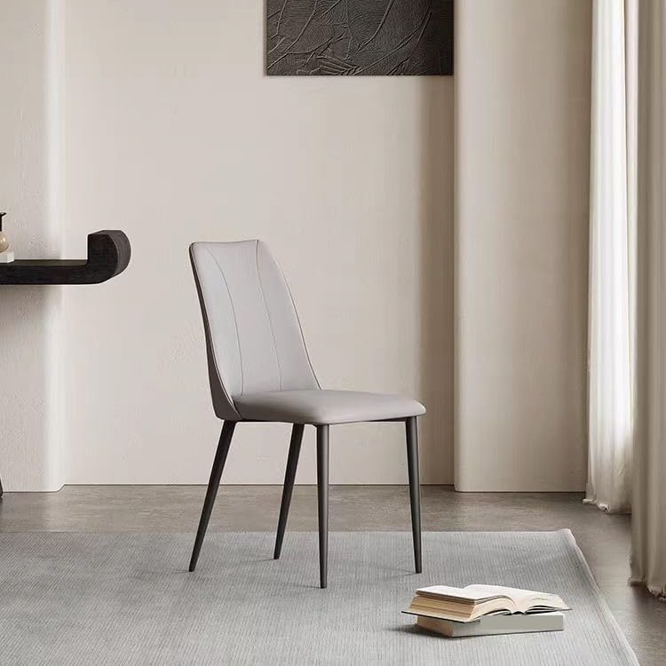 Miniatura 2 de ULTRAWAVE Silla italiana Silla de comedor para el hogar, moderna, simple, ligera, de lujo, estilo crema, taburete de hotel, silla minimalista de