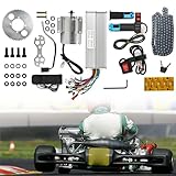 60V 2000W High Speed Brushless DC Motor Kits, 4250-5300rpm BLDC Motor Kit with Controller Pedal Throttle Electric Gokart Motor for E-Scooter E-Bike Dirt Bike Motorcycle