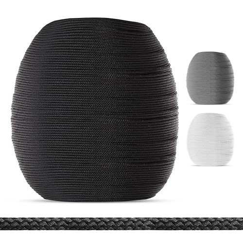 EFIXS Cordón para persianas de aluminio (diámetro 1,4 mm) – Color: negro – Longitud: 10 hasta 50 metros – aquí: 50 metros