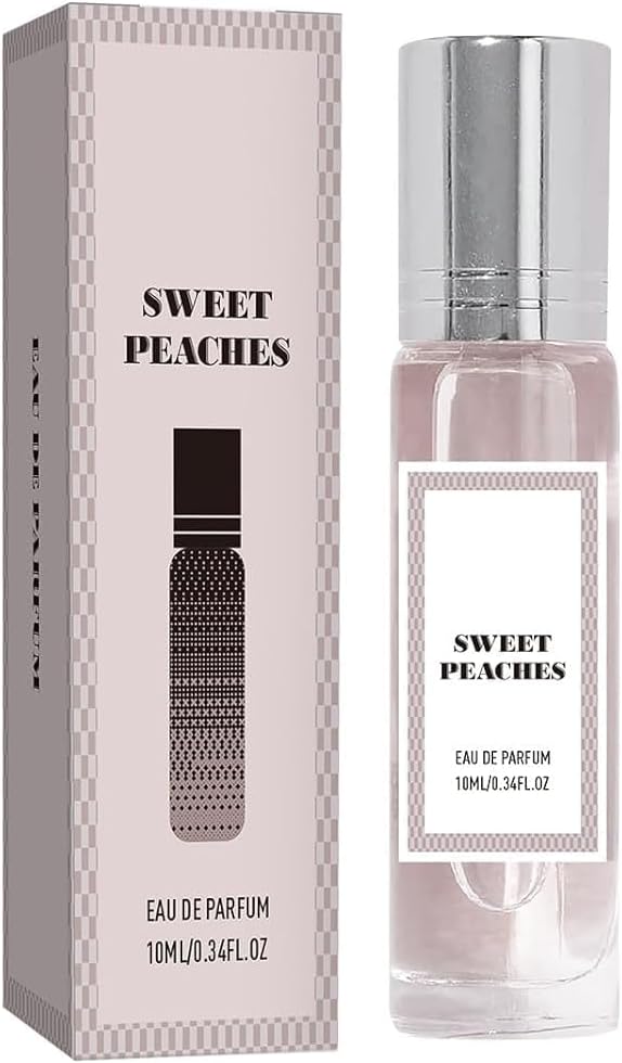 Pheromones Infused Perfume Oil, Refreshing, Long-Lasting Light Scent, Roll-On for Parties, 10ML (#5 Peach Vanilla Flavor)