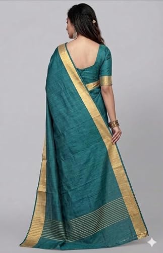 Radiant Fashion gold tussar silk saree in tussar silk – image 3
