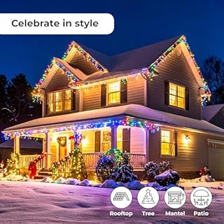 100 Count Multicolor Incandescent Christmas Lights White Wire String Light Indoor Outdoor Tree Garland Holiday Wedding Party Decorations