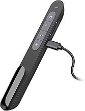 Wireless Presenter Pointer Presenter Rechargeable Remote Control Powerpoint Presentations with Volume Hyperlink, Remote Control Slide PC Pen Presentations for Computer Mac