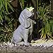 Ovewios Garden Statue Dog Figurines - Outdoor Dog Statue with Solar Butterfly Lights for Patio Yard Art Decor Balcony Lawn Ornament. Ideal Housewarming Gardening Gifts for Dad Mom