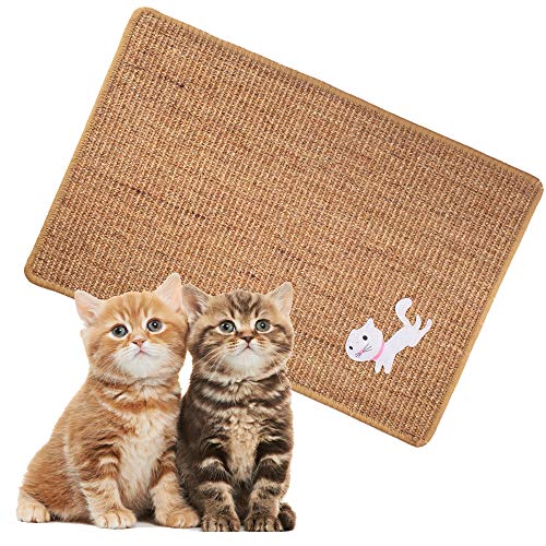Cat Scratcher Mat, Natural Sisal Cat Scratching Carpet Pad, Floor Scratching Rug, Anti