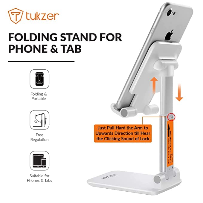 Z X CREATIVE Adjustable Cell Phone Stand, Foldable Portable Phone